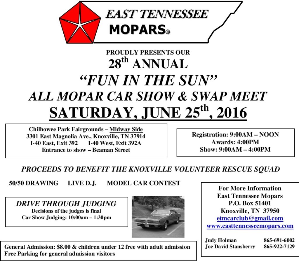 East TN Car-Show-Flyer-2016